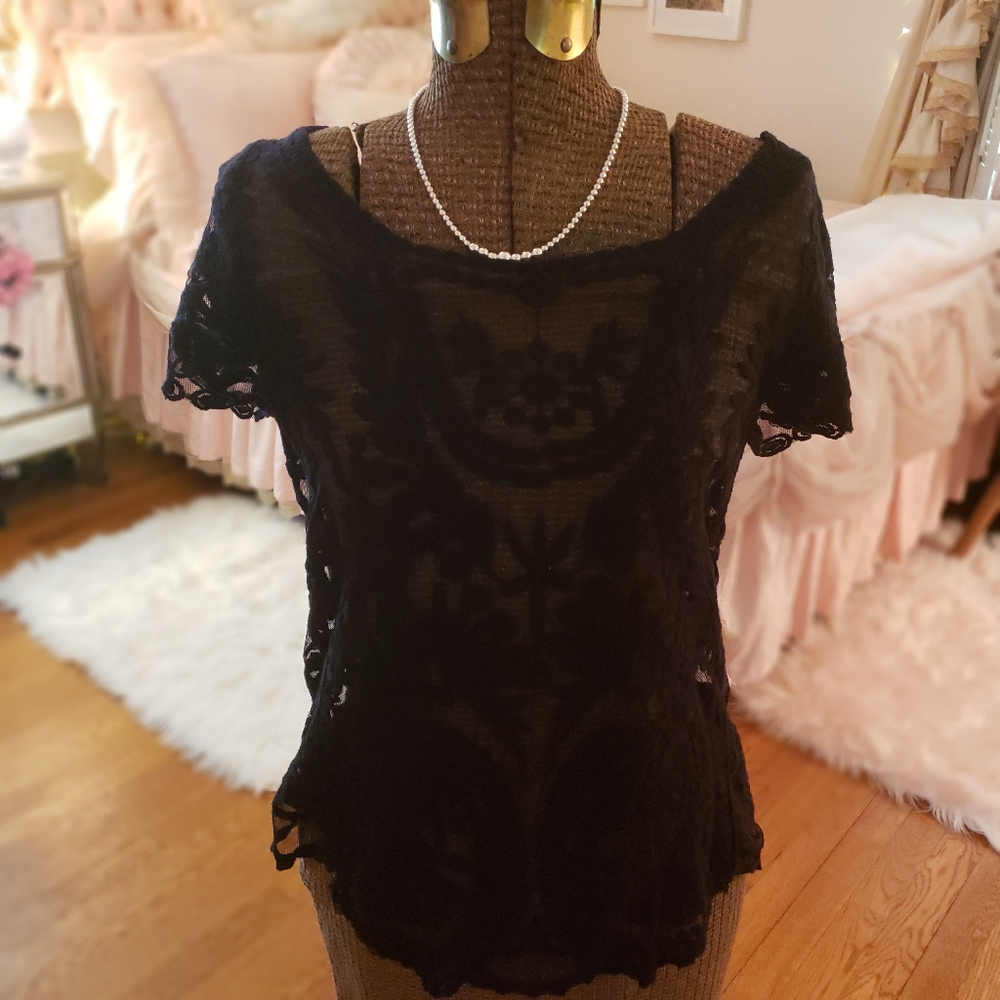 Black Lacey Top